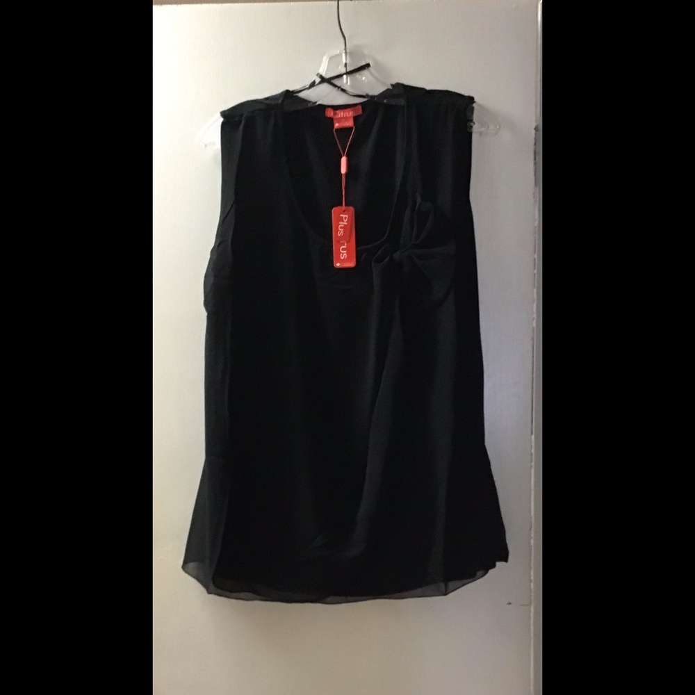 📦 Plus Tank with Chiffon Overlay